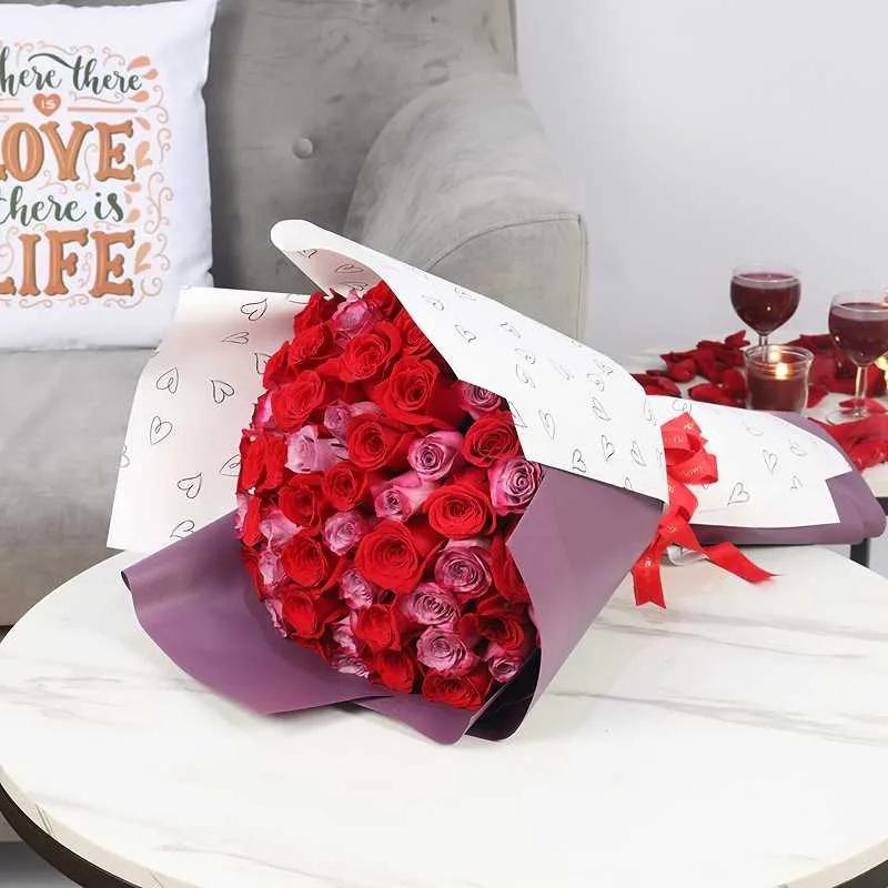 Queen of Heart 51 Roses Bouquet