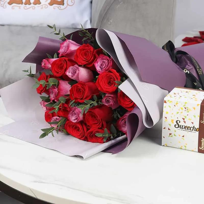Queen of Heart Bouquet Trio Combo