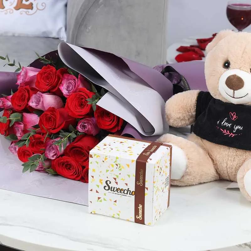 Queen of Heart Bouquet Trio Combo