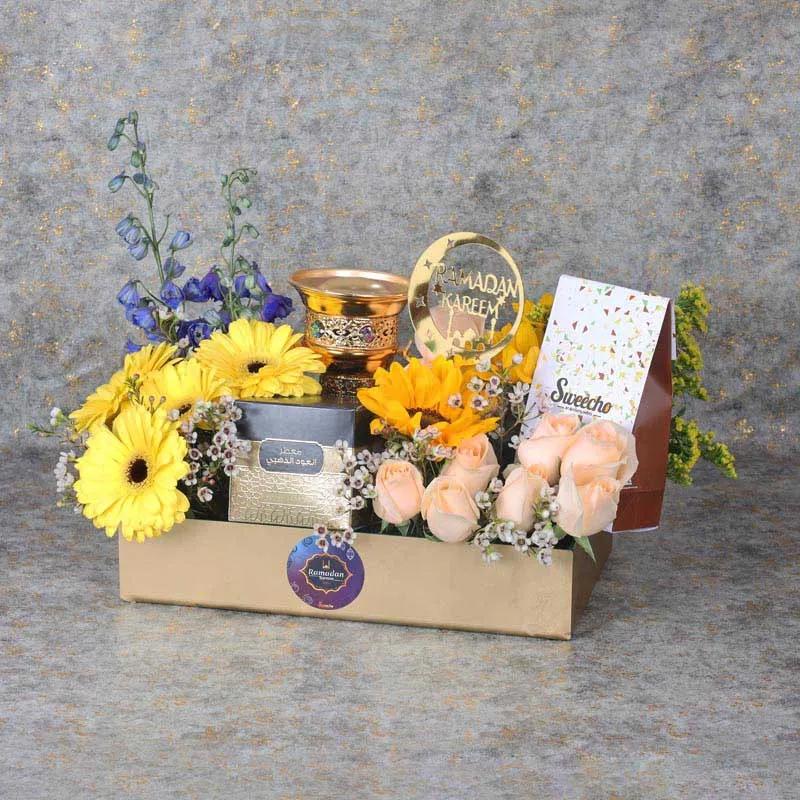 Ramadan Floral Hamper Golden