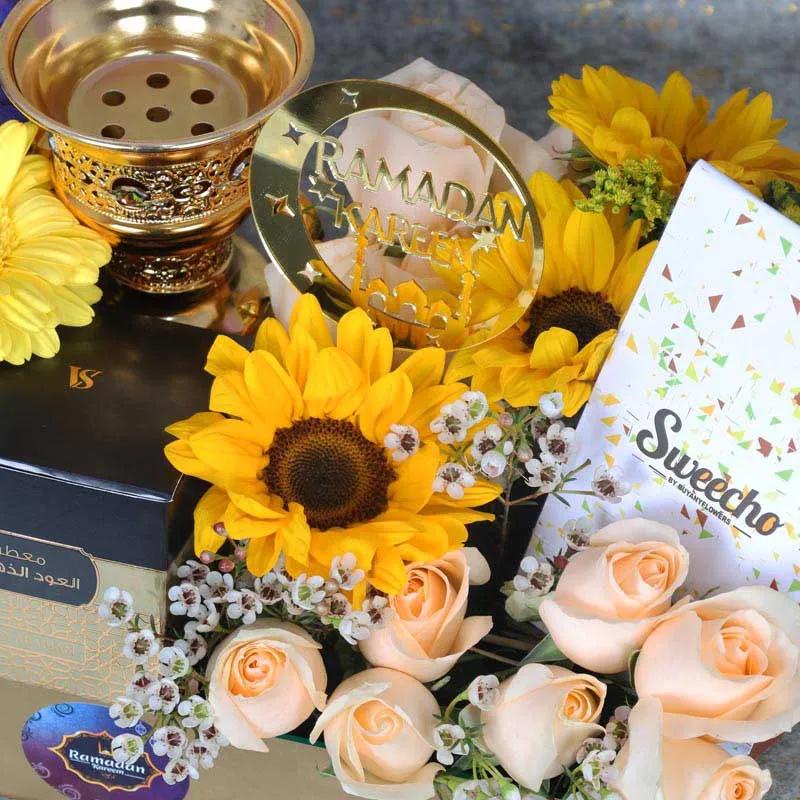 Ramadan Floral Hamper Golden