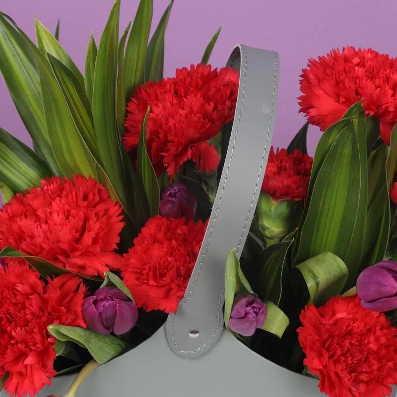 Red and Purple Flower Bag