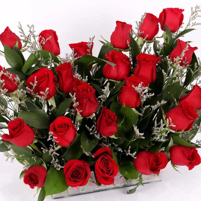 Ruby 25 Red Roses Arrangement