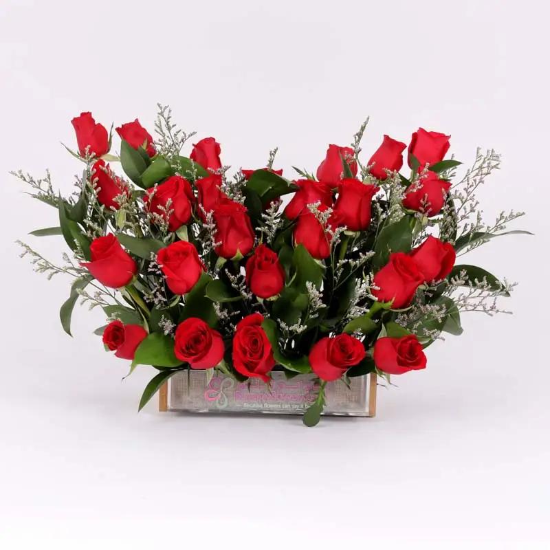 Ruby 25 Red Roses Arrangement