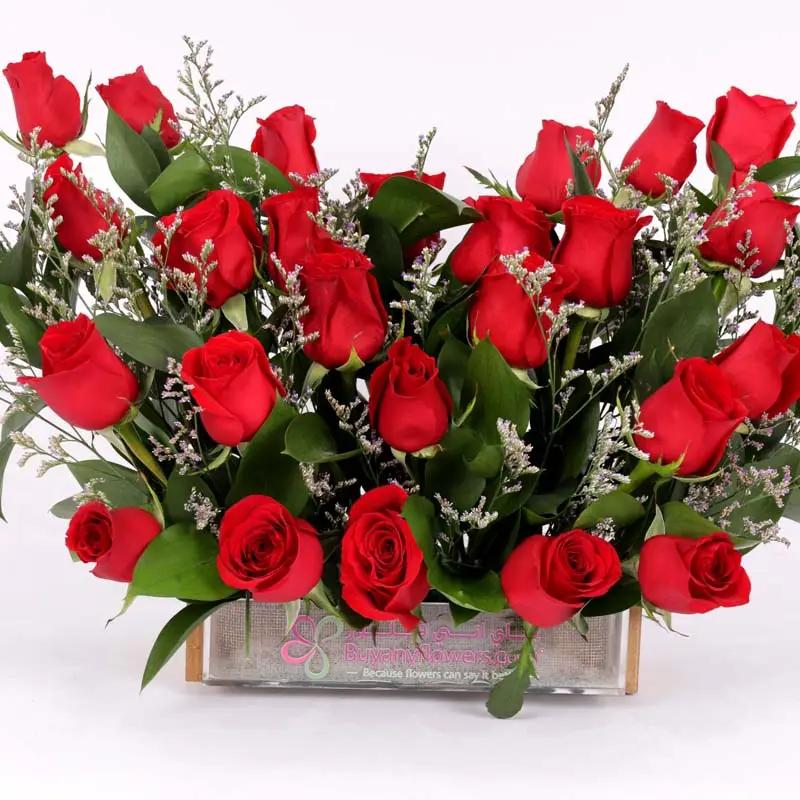 Ruby 25 Red Roses Arrangement
