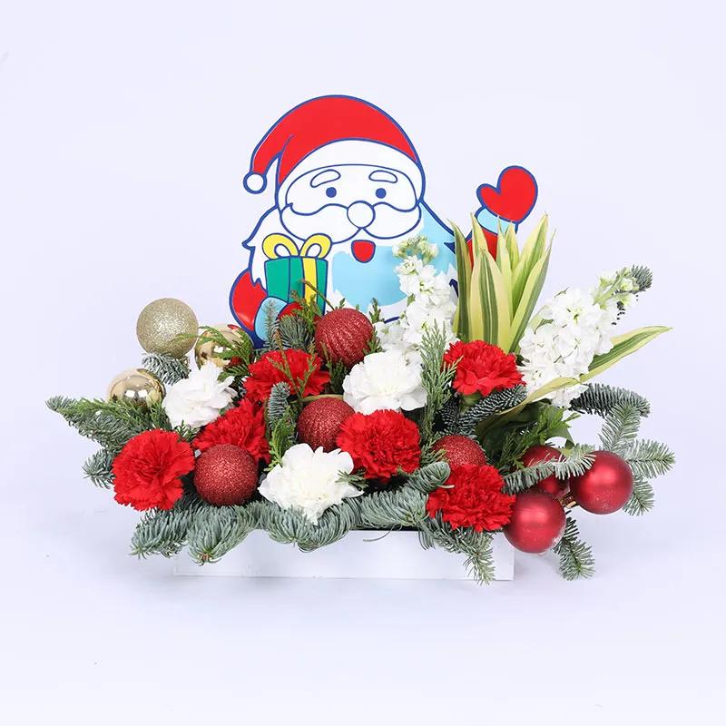 Santas Greetings Flower Tray