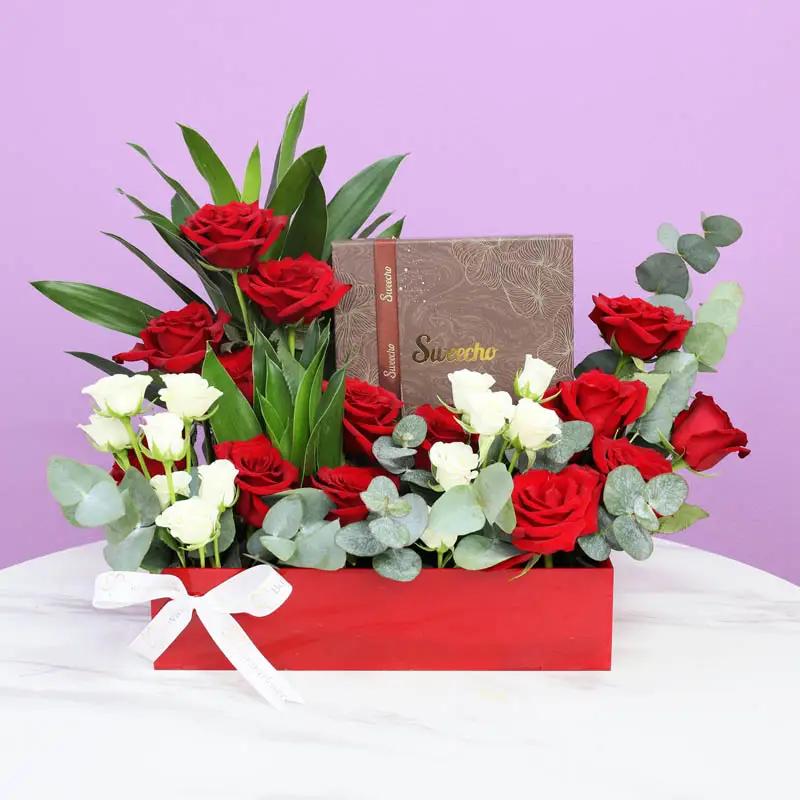 Scarlet Chocolate Flower Arrangement