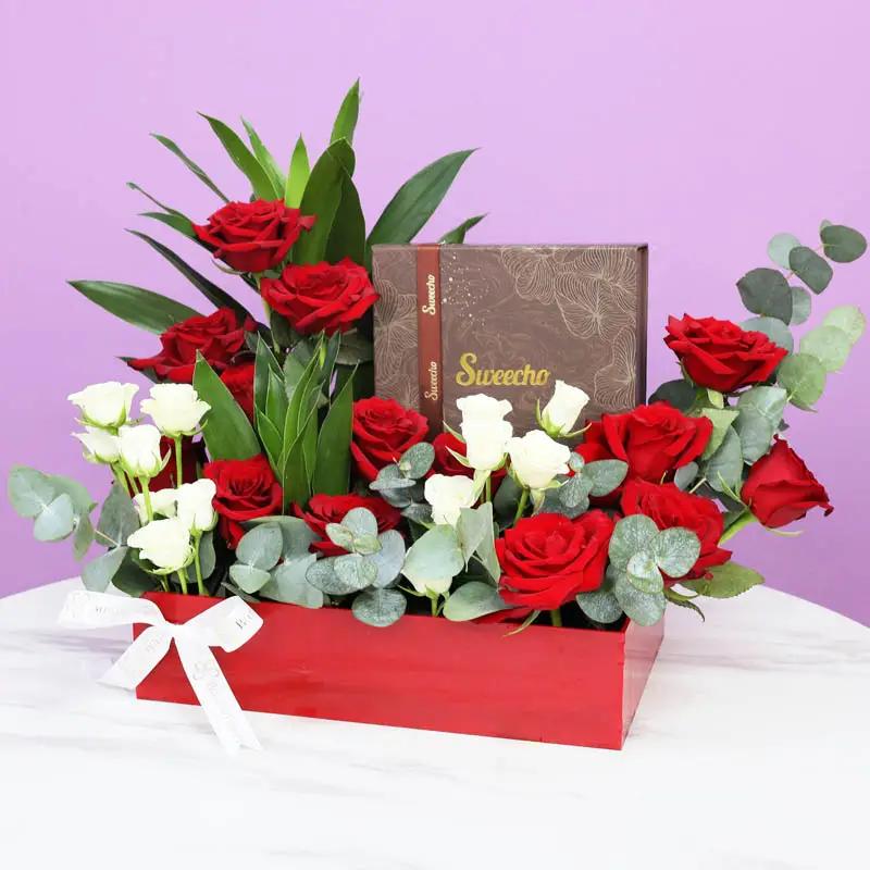 Scarlet Chocolate Flower Arrangement