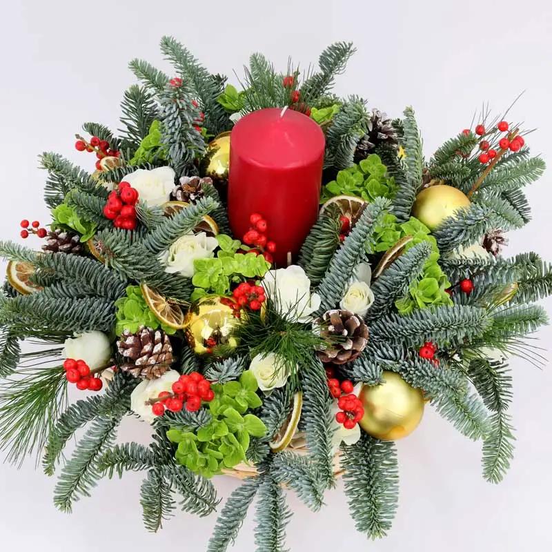 Seasons Greetings Flower Basket