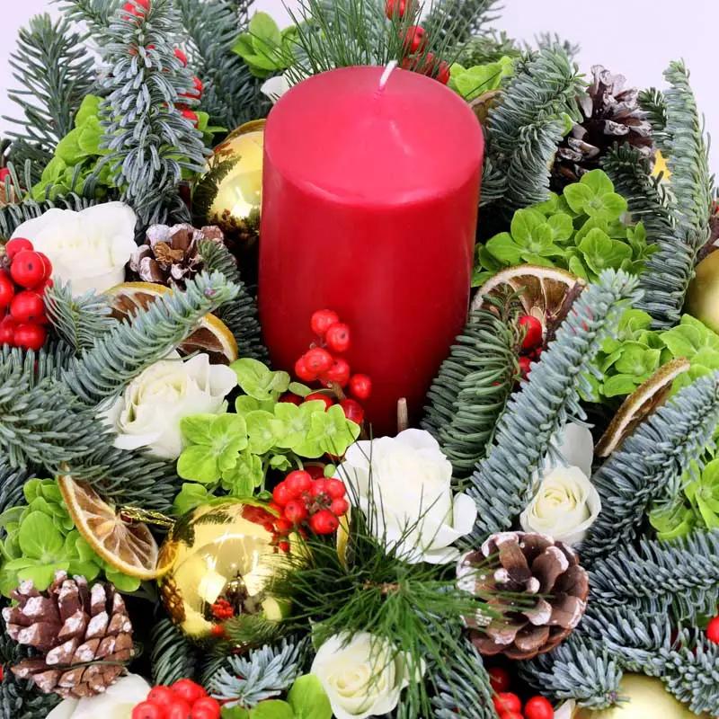 Seasons Greetings Flower Basket
