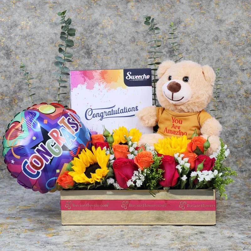 Shine Congrats Flower Hamper