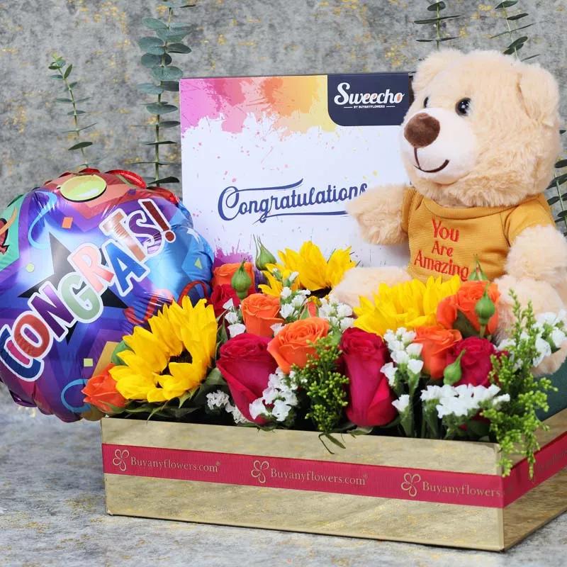 Shine Congrats Flower Hamper