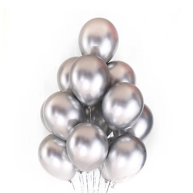 Silver Chrome Balloons 10 Pcs