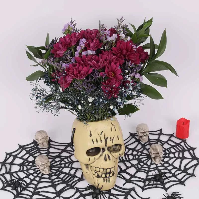 Skullful Night Flower Arrangement