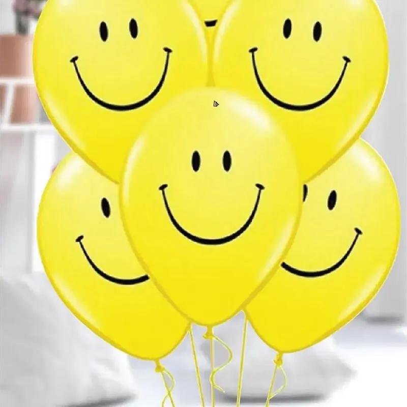 Smiley Helium Balloons 10 Pcs