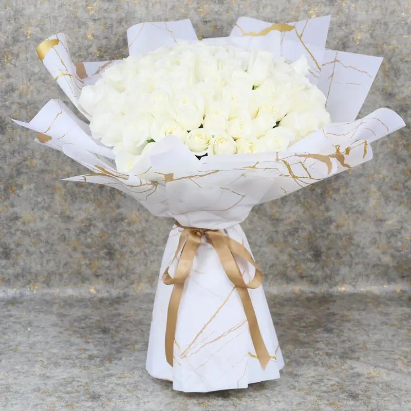 Snow 101 White Roses Bouquet