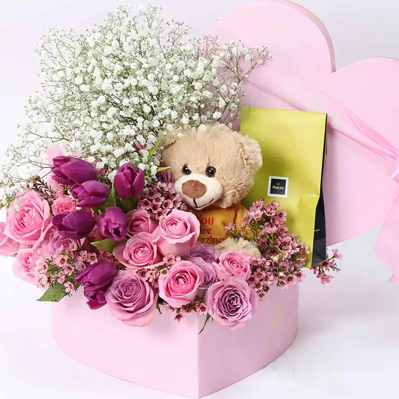 Soft Heart Flower Patchi and Teddy