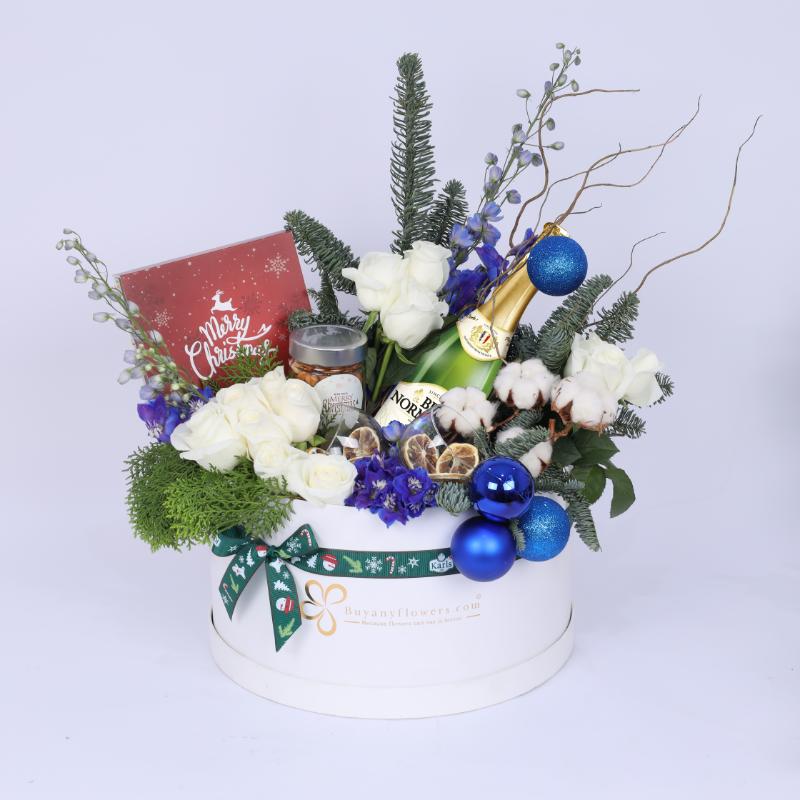 Sparkling Christmas Flower Hamper
