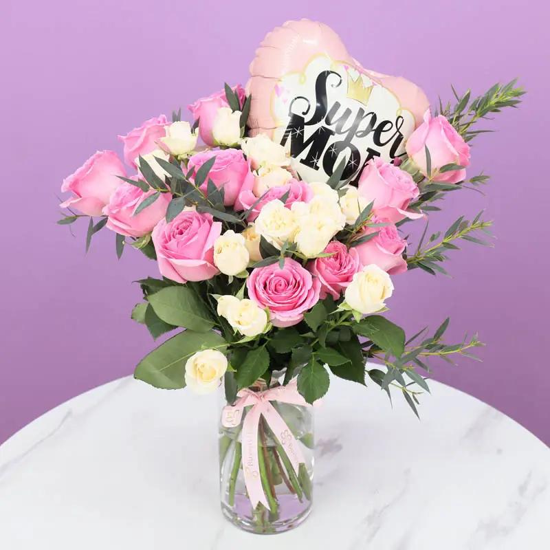 Super Mom Flower Vase