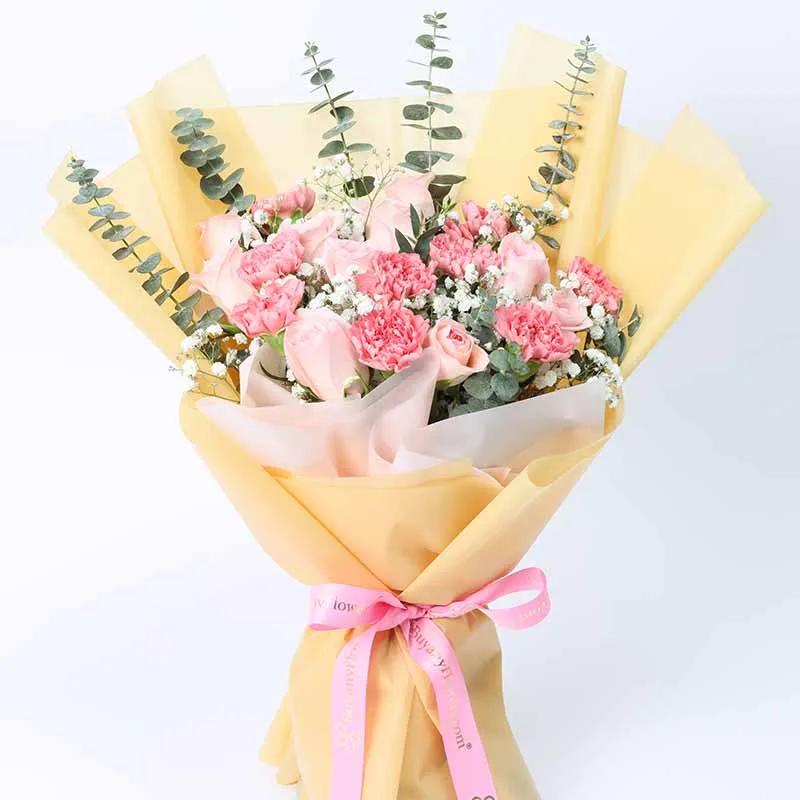 Sweet 21 Pink Roses and Carnations