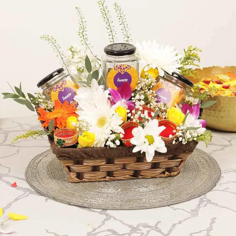Sweetness of Nuts Floral Basket
