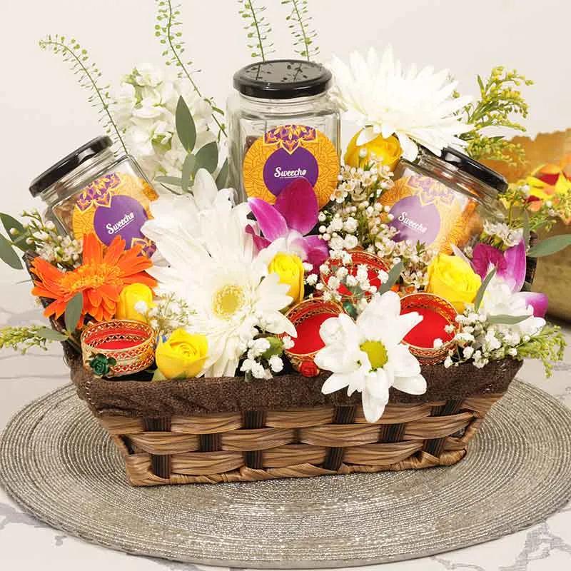 Sweetness of Nuts Floral Basket