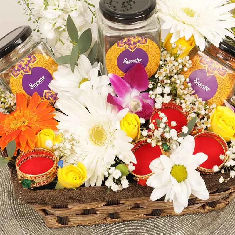 Sweetness of Nuts Floral Basket