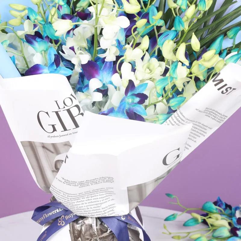 True 21 Blue and White Orchid Bouquet