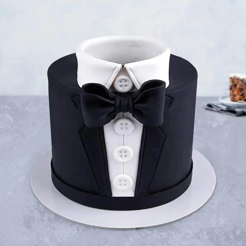 Tuxedo Theme Cake 12 Portion