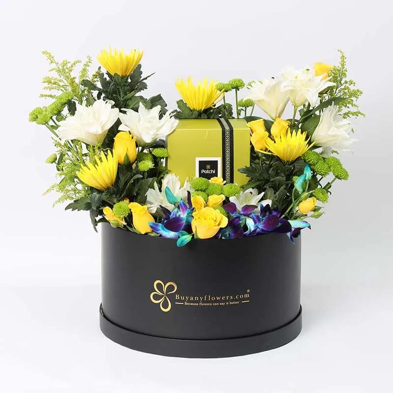 Vivid Floral Patchi Arrangement