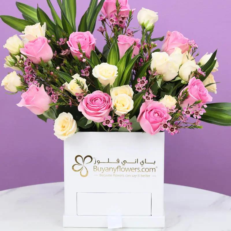 Warmth Pink and Peach Flower Box