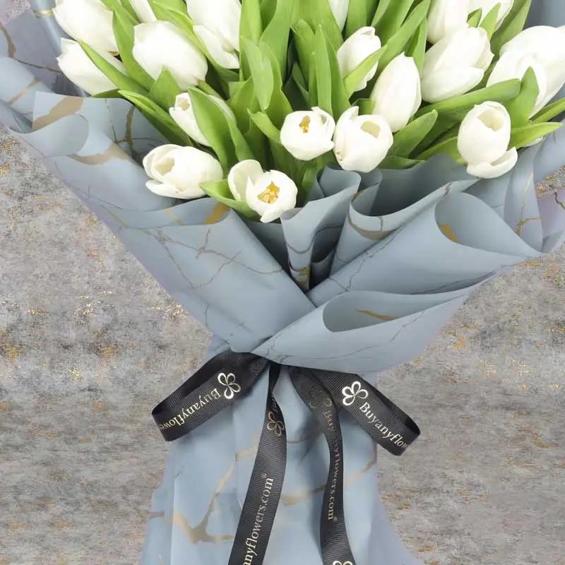 White Beauty 35 White Tulips Bouquet