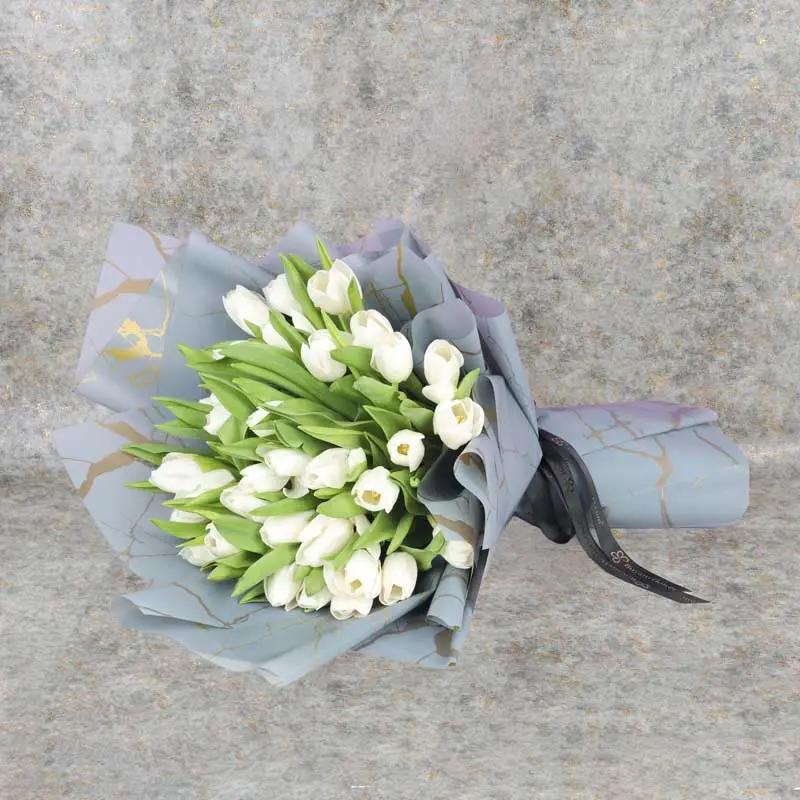 White Beauty 35 White Tulips Bouquet
