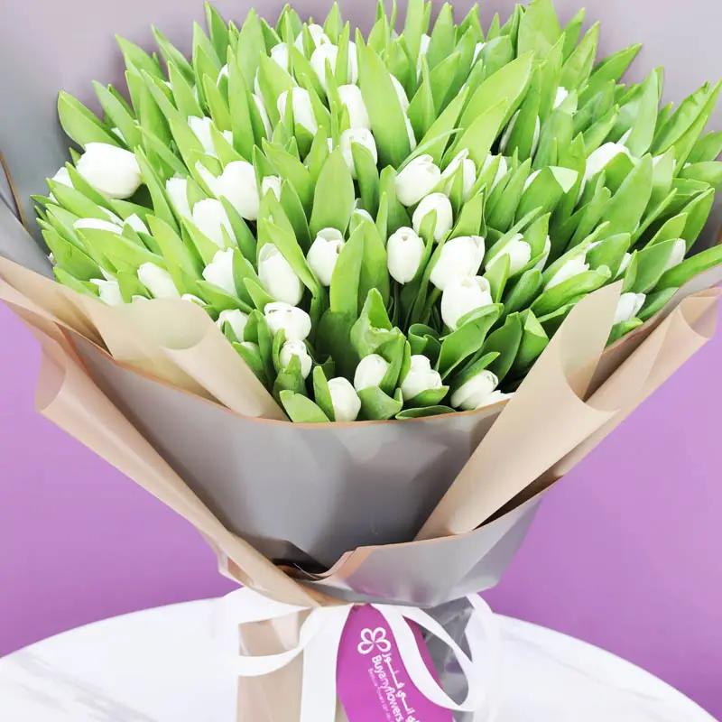 Winter 101 White Tulips Bouquet