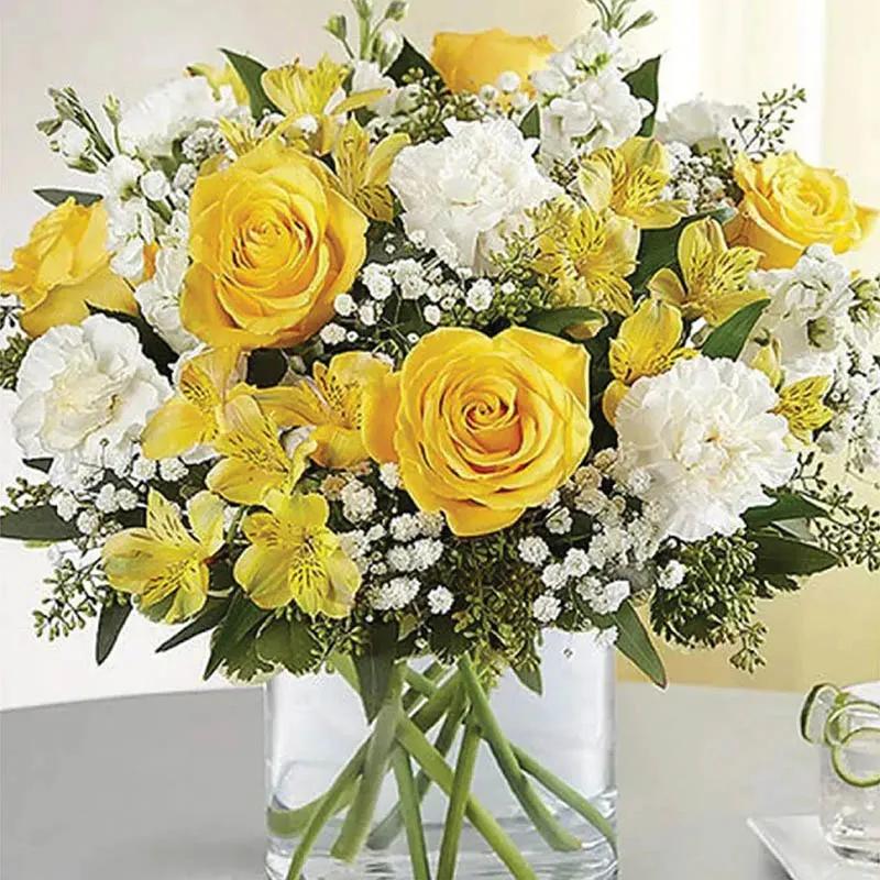 Yellow and White Flower Arrangement