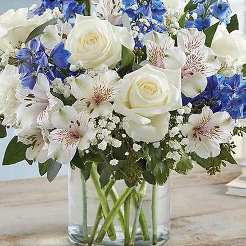 Blue and White Flower Arrangement