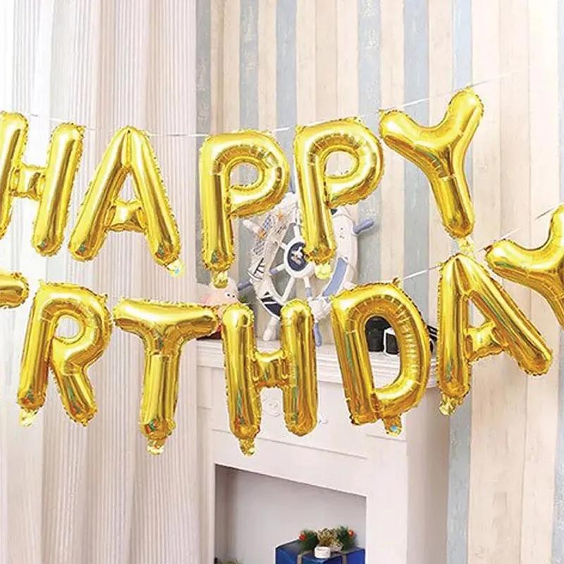 Happy Birthday Golden Letter Balloons