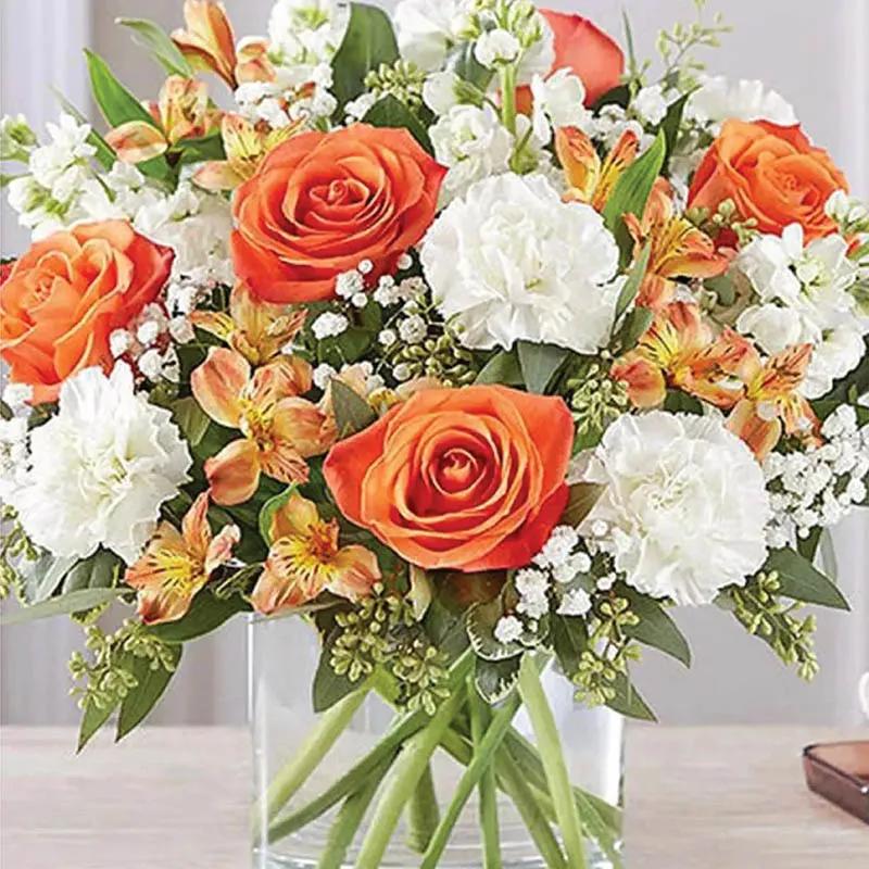Orange and White Flower Arrangement