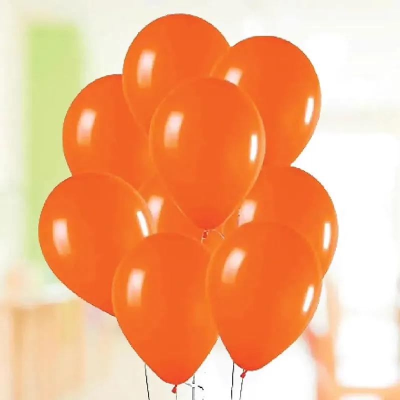 Orange Helium Balloons 10 Pcs