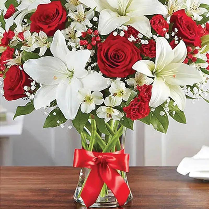 Passionate Red and White Flowers