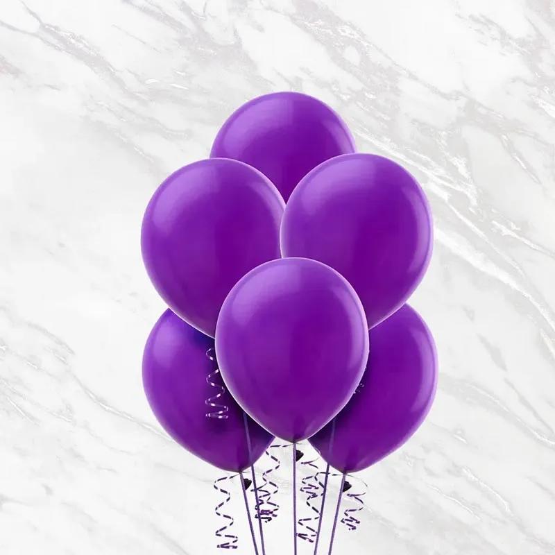 Purple Helium Balloons 10 Pcs