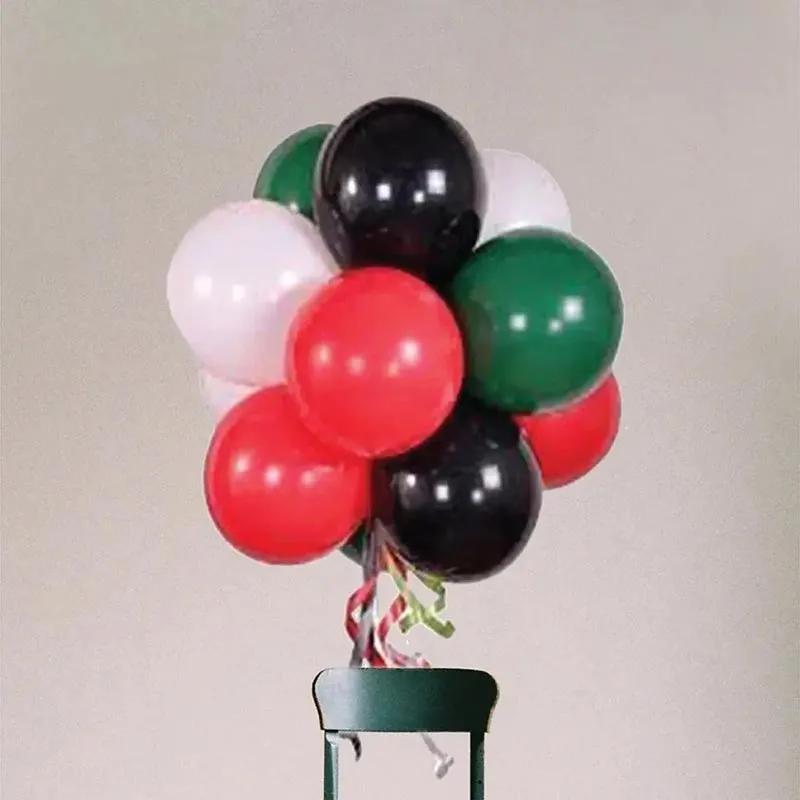 UAE Flag Colour Helium Balloons 12 Pcs