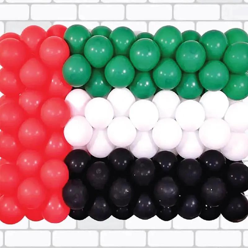 UAE Flag Shape Balloons 100 Pcs
