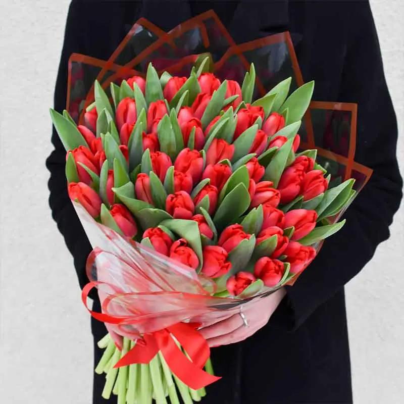 Love 75 Red Tulips
