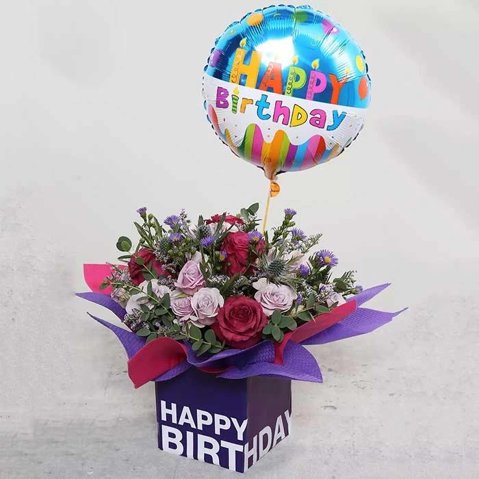 Birthday Wishes Flowers N Birthday Balloon
