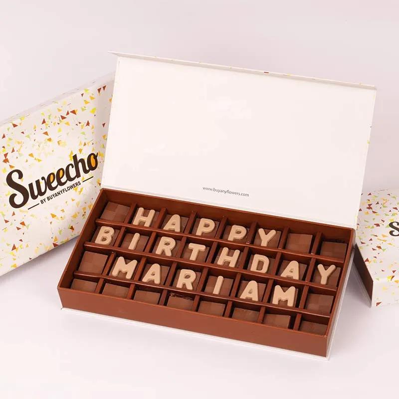 Customize Happy Birthday Chocolates By Sweecho
