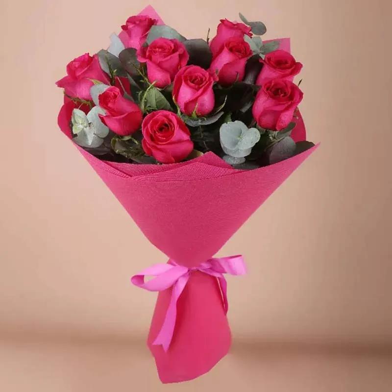 Dark Pink Roses Bouquet