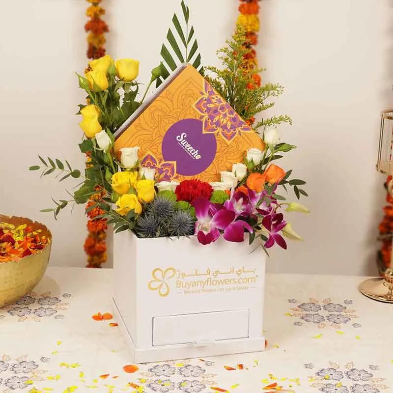 Diwali Festive Chocolate Floral Box