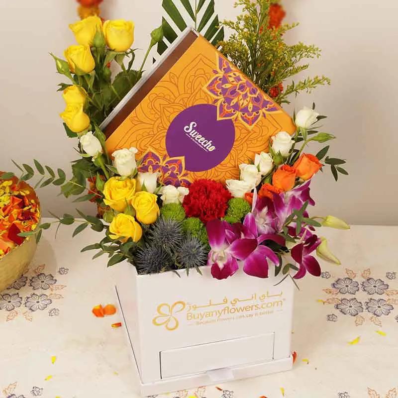 Diwali Festive Chocolate Floral Box
