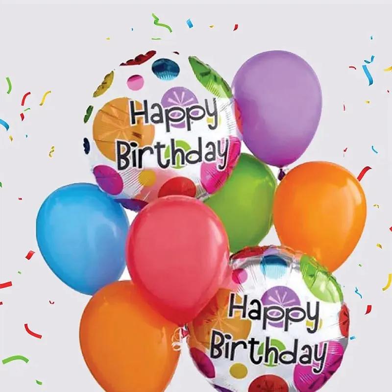 Happy Birthday N Latex Helium Balloons